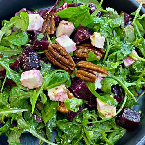 Cheese and beetroot salad