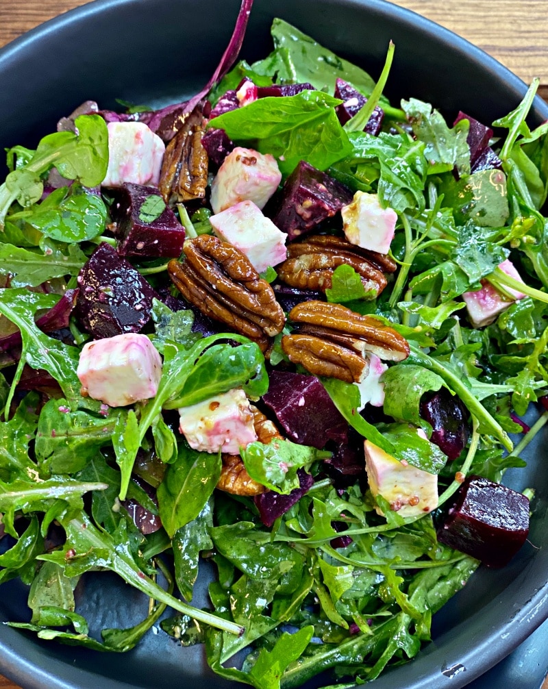 Cheese and beetroot salad