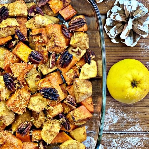 Baked pumpkin and apple casserole