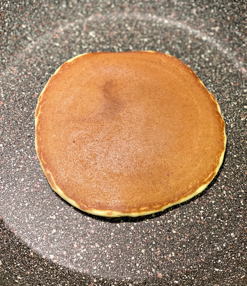banana pancakes on pan