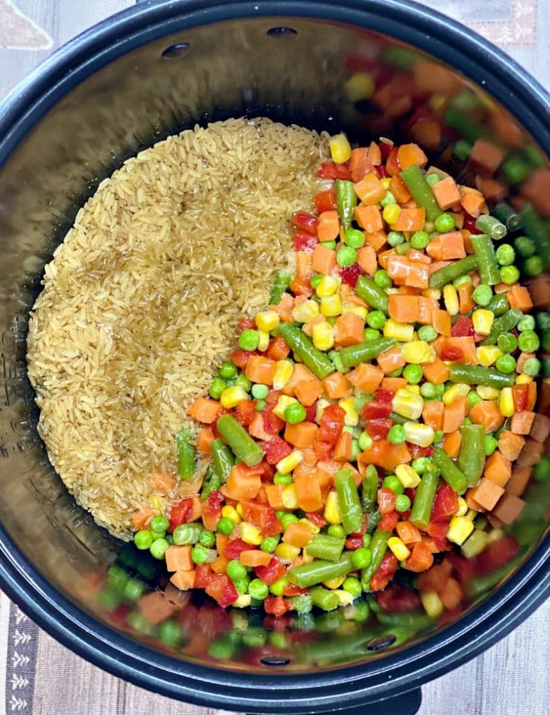 Instant Pot rice and vegetables