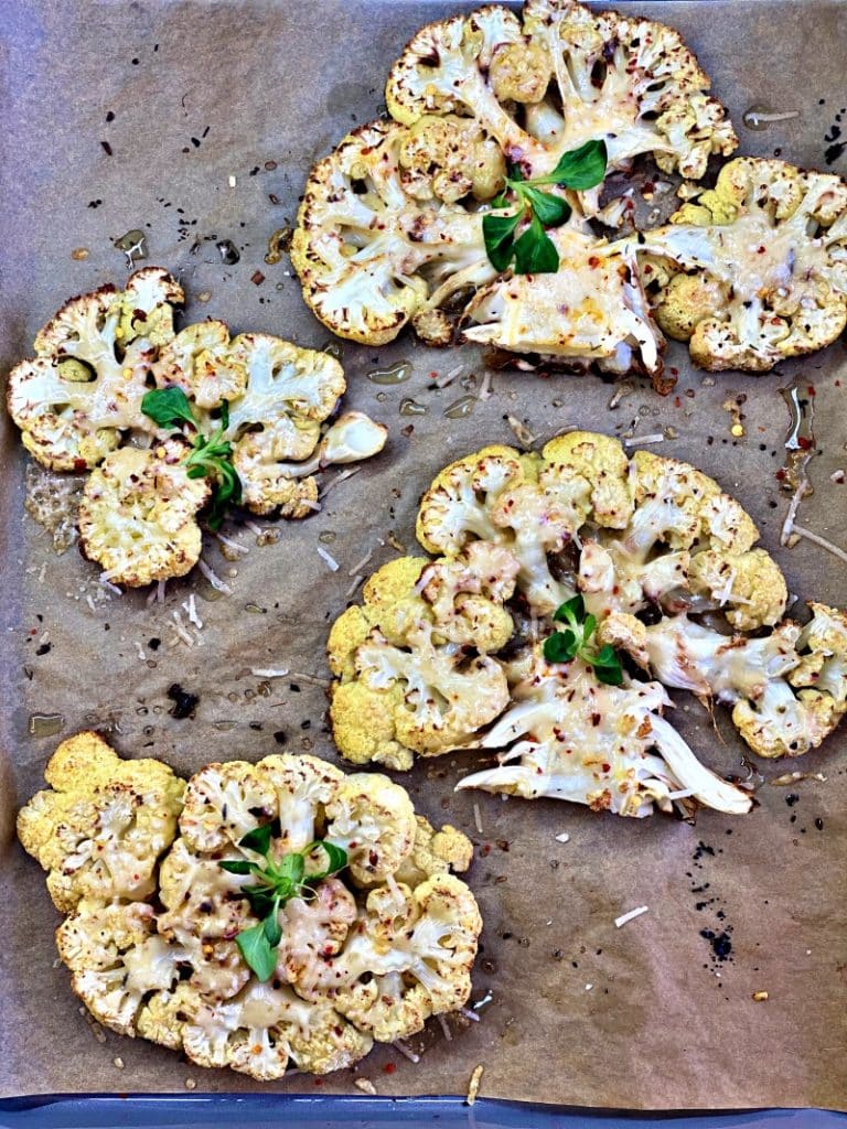 Parmesan and garlic roasted cauliflower