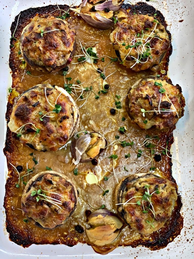 Stuffed Mushrooms with cheese and garlic