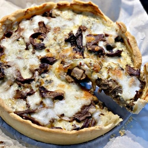 mushroom quiche with cheese