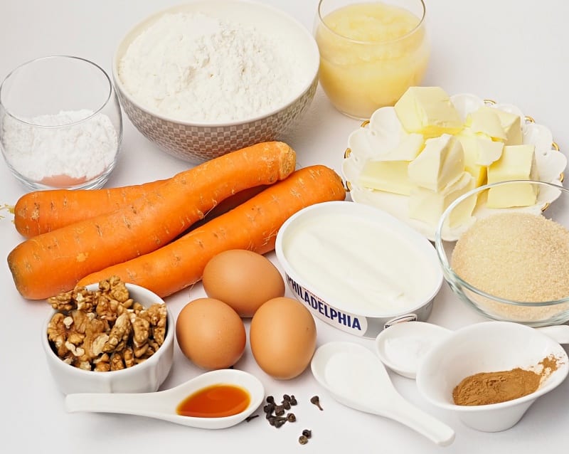 Carrot cake ingredients