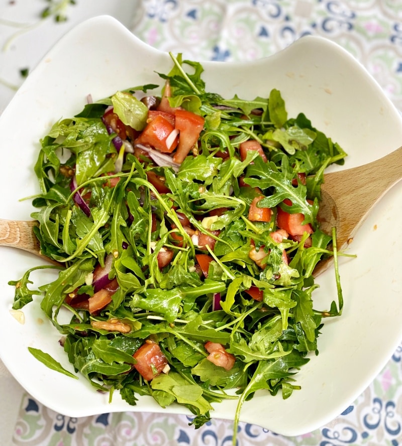 Simply Refreshing Arugula And Tomatoes Salad Delice Recipes 