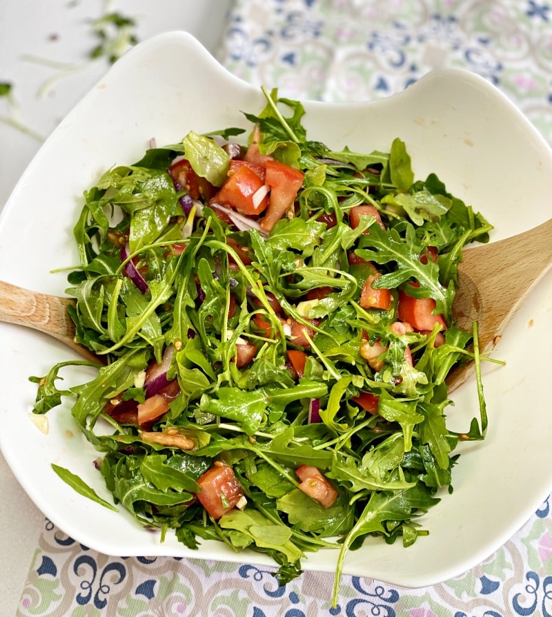 easy arugula tomato salad recipe