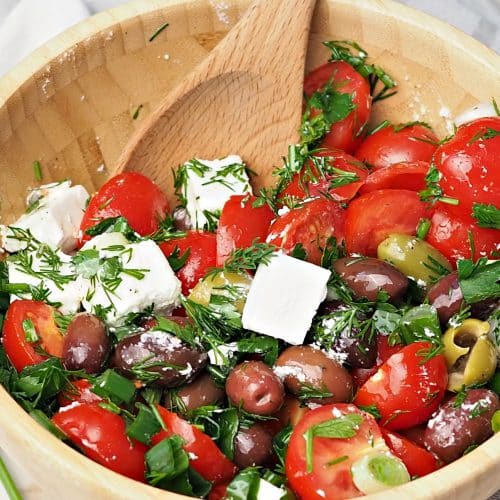 tomato feta olives salad