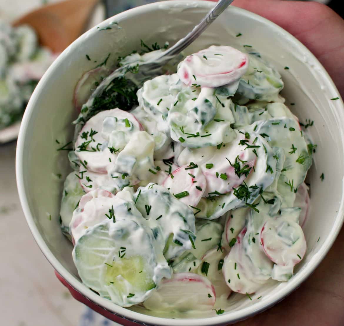 Creamy Cucumber Radish Salad