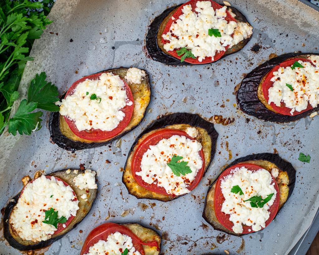 Baked Eggplant with Tomatoes and Cheese