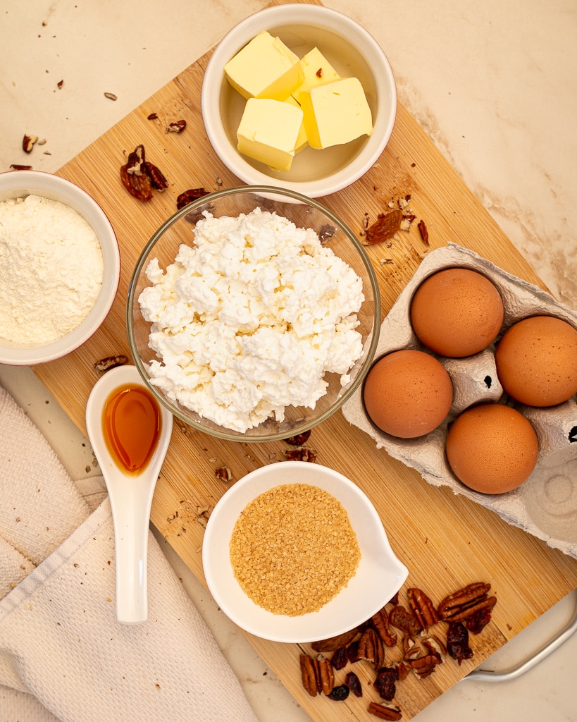 ingredients for cottage cheese pancakes