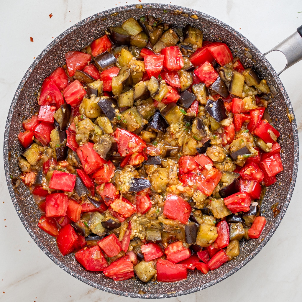 aubergine stew with tomatoes