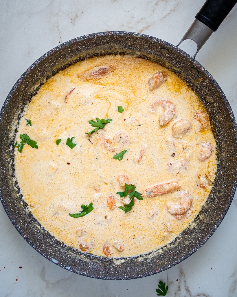 how to cook shrimps with cream instructions