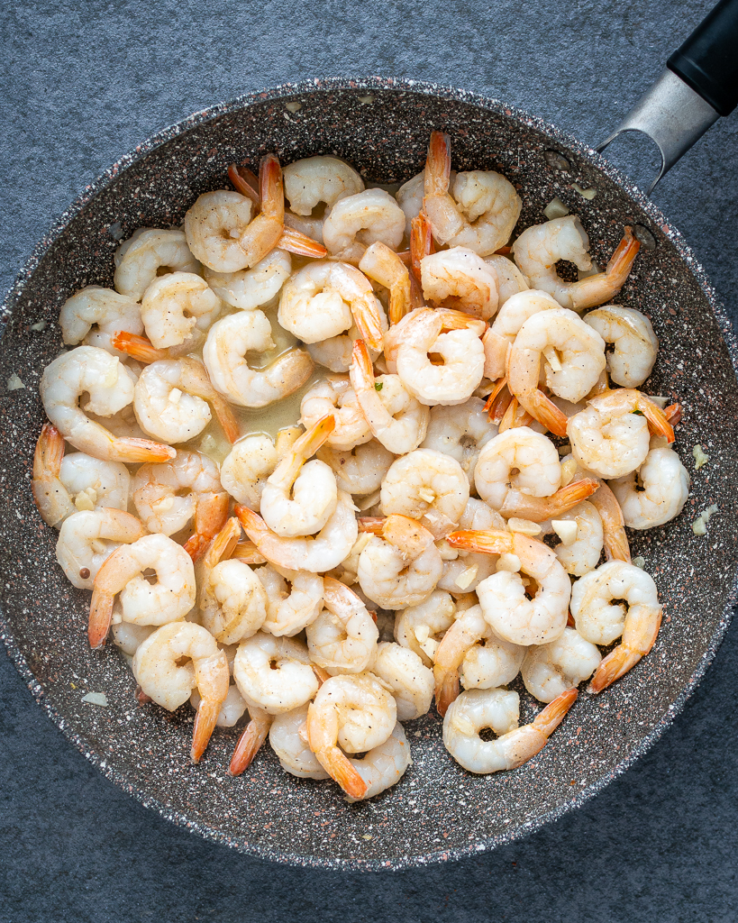 Creamy Garlicky Shrimp Parmesan