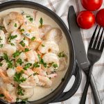 Creamy Garlicky Shrimp Parmesan