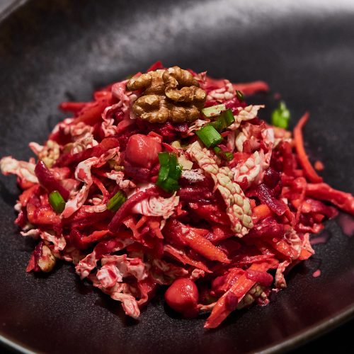 Roasted Beet Salad with Carrots and Nuts