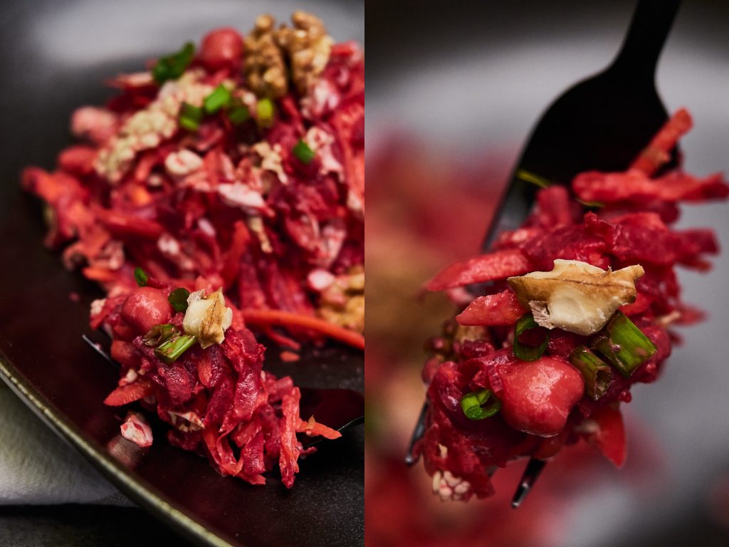 Roasted Beet Salad with Carrots and Nuts
