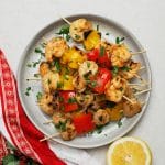 Grilled Shrimp Kabobs with Peppers