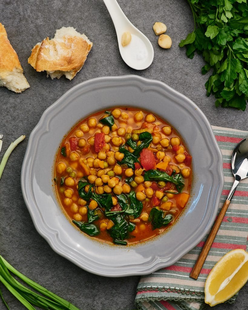 Hearty Spinach Chickpea Soup Delice Recipes