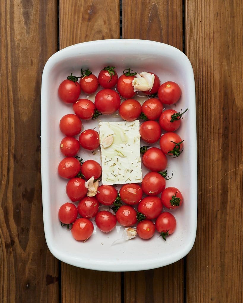 Baked Feta Cheese With Tomatoes