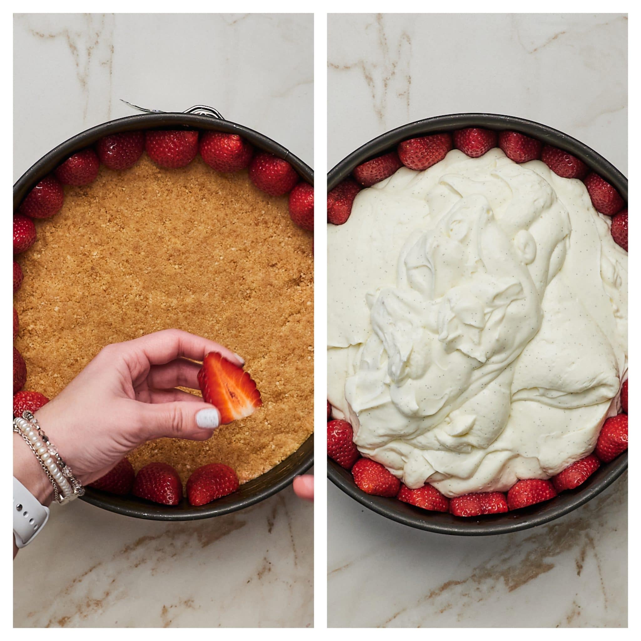 how to make no-bake strawberry cheesecake