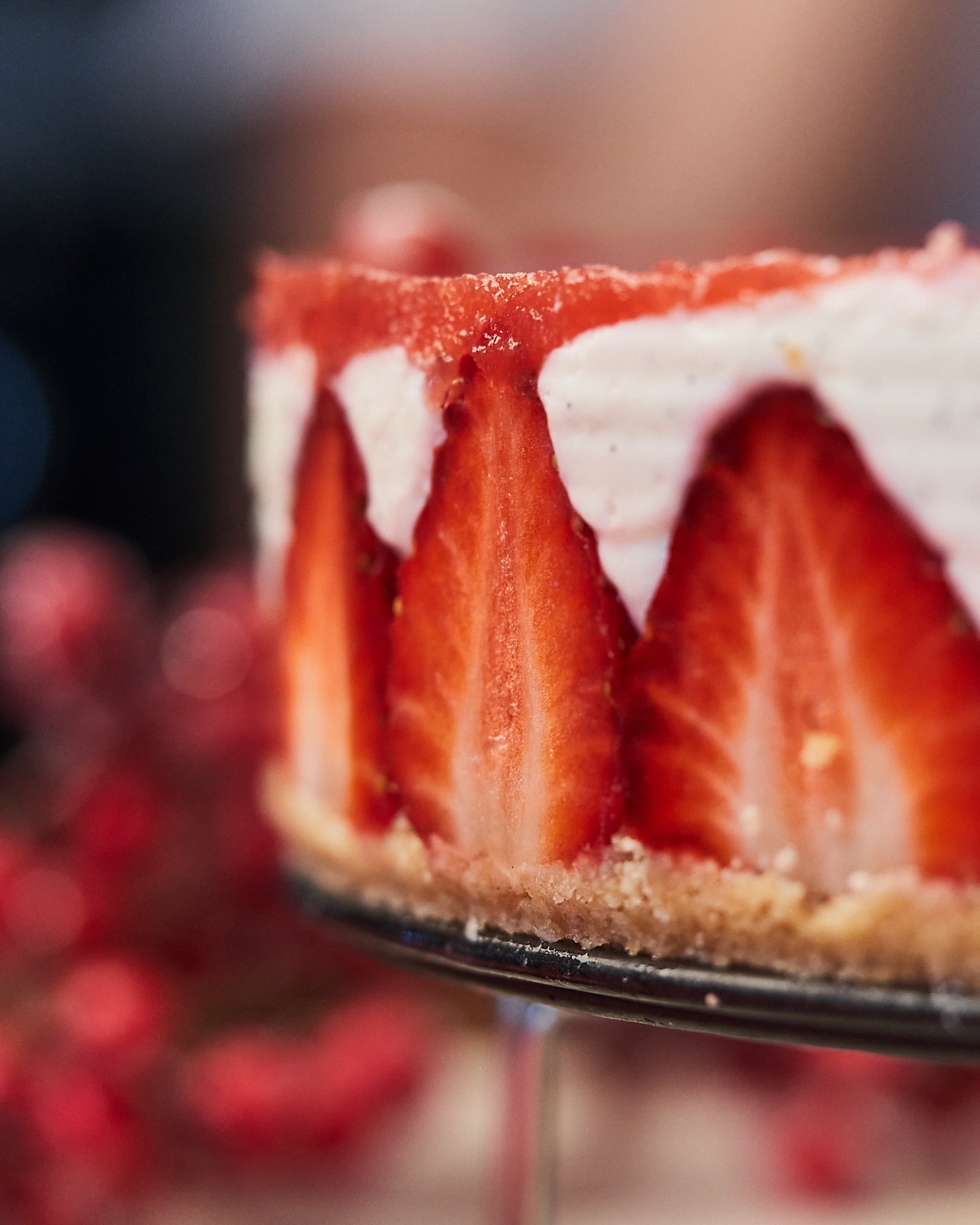 no-bake strawberry cheesecake