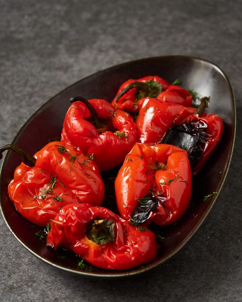 Roasted Bell Peppers in Creamy Tomato Sauce - Delice Recipes