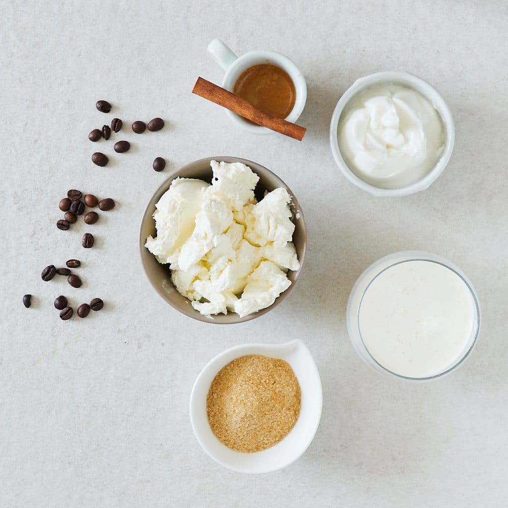 No-Bake Coffee Yogurt Mousse Ingredients
