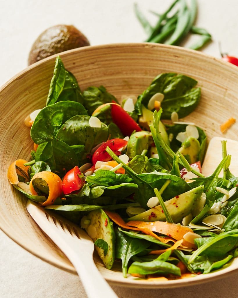 Healthy Spinach Avocado Salad - Delice Recipes