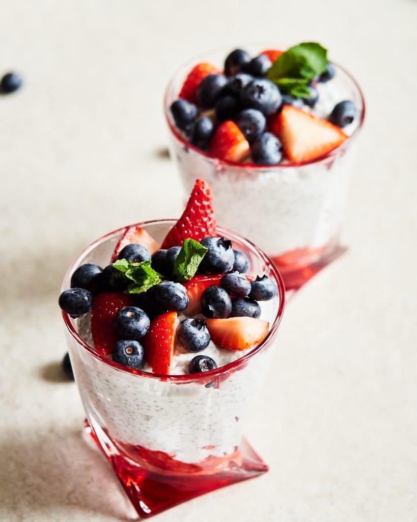 Keto Chia Pudding With Strawberries