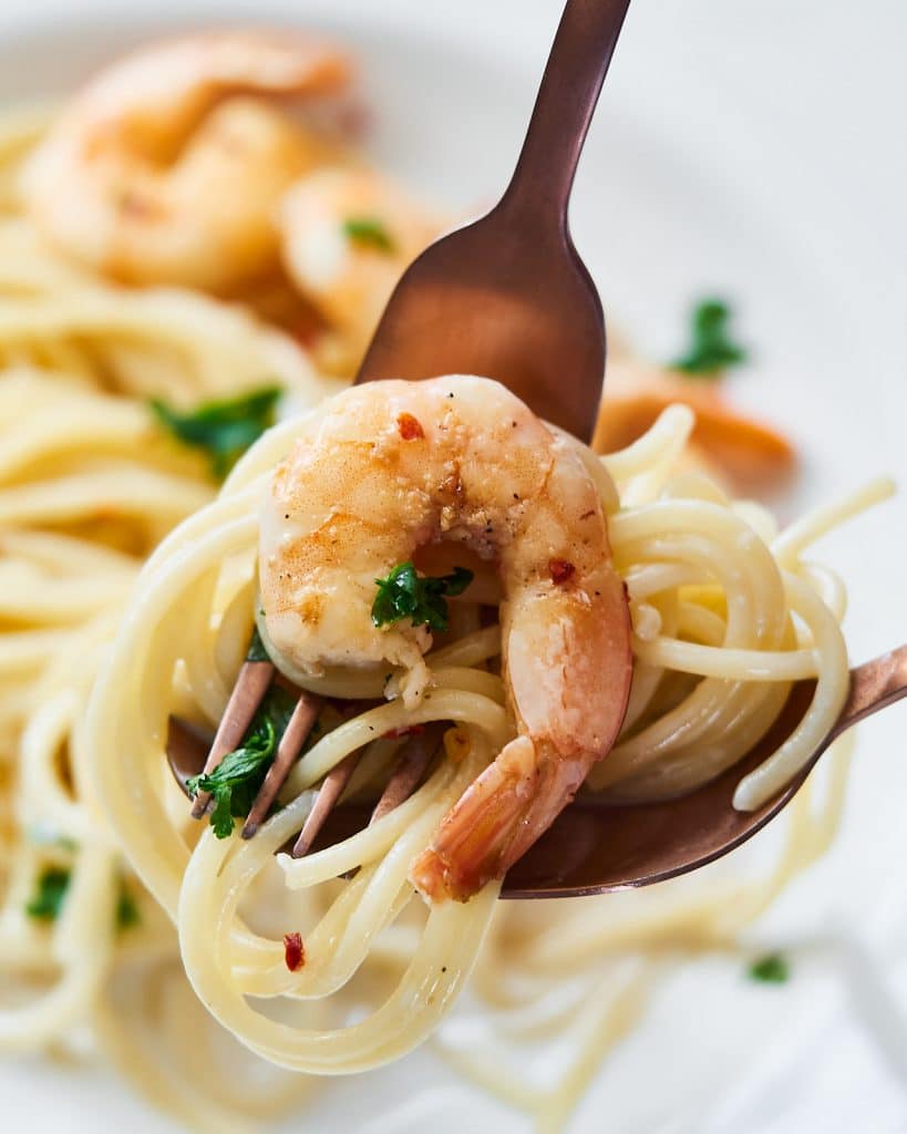 Shrimp Spaghetti with Coconut Milk