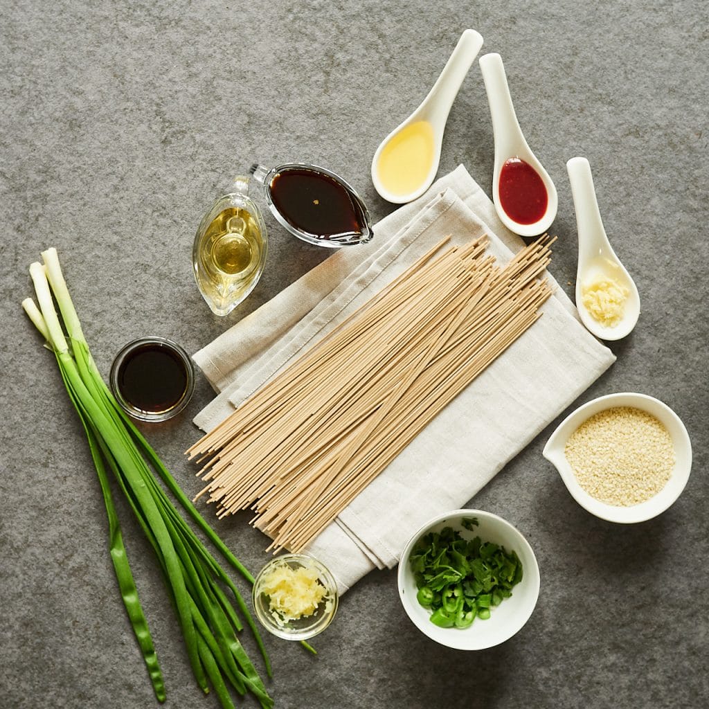 Simple Sesame Soba Noodles Ingredients
