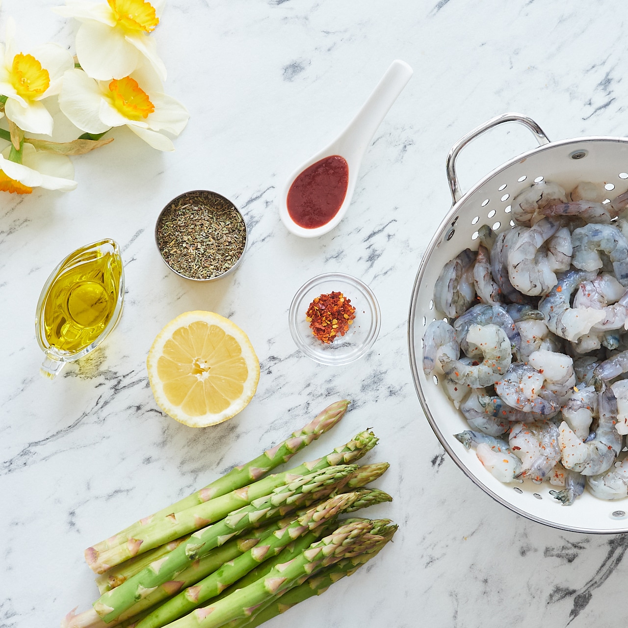 ingredients shrimp and asparagus skillet recipe