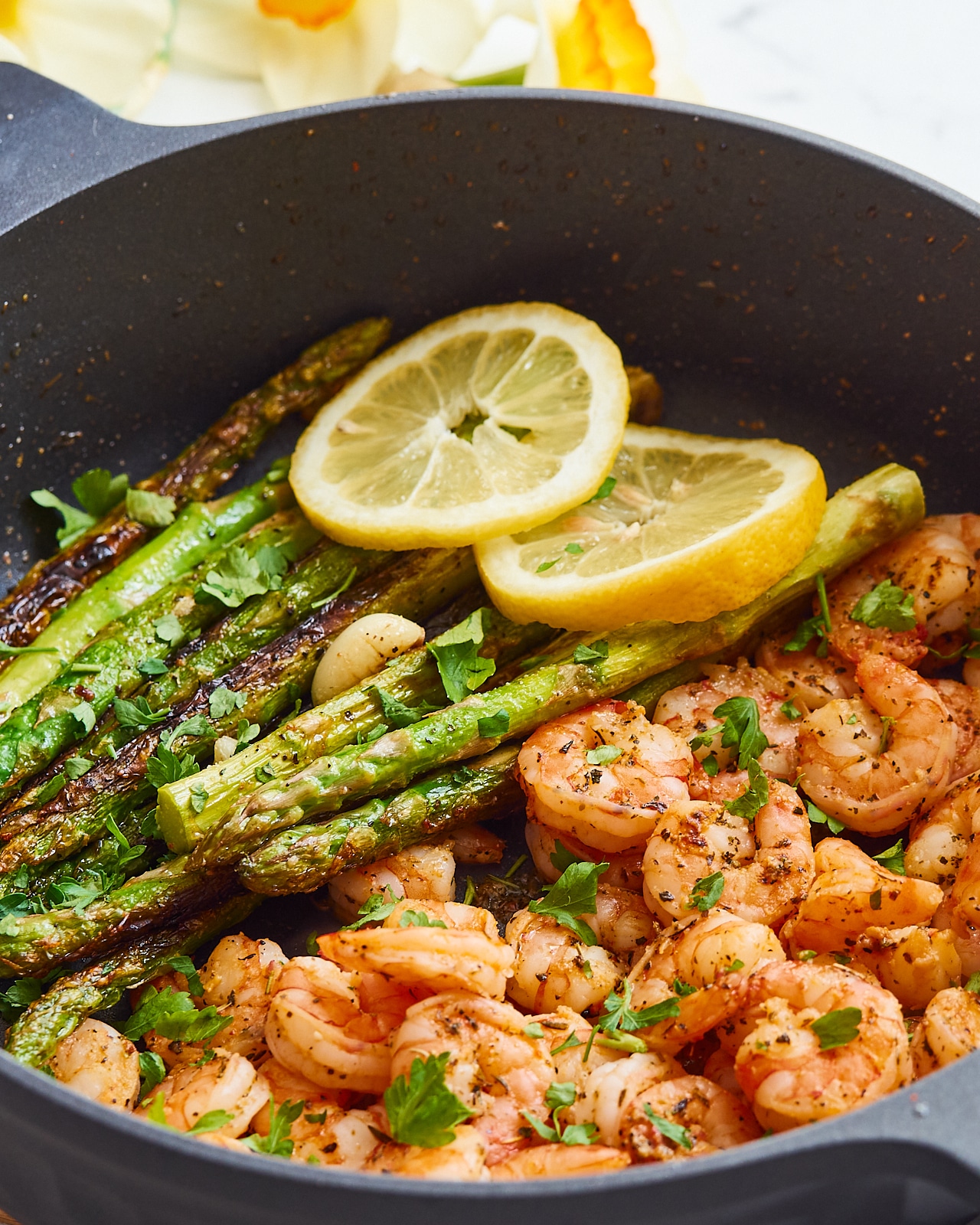 shrimp and asparagus skillet recipe