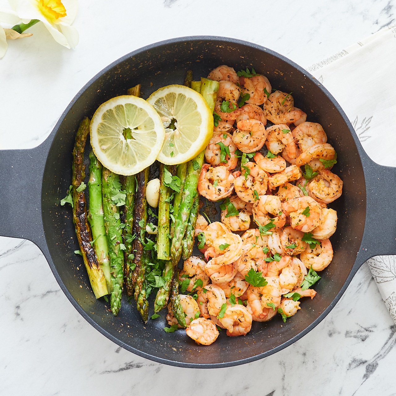shrimp and asparagus skillet recipe