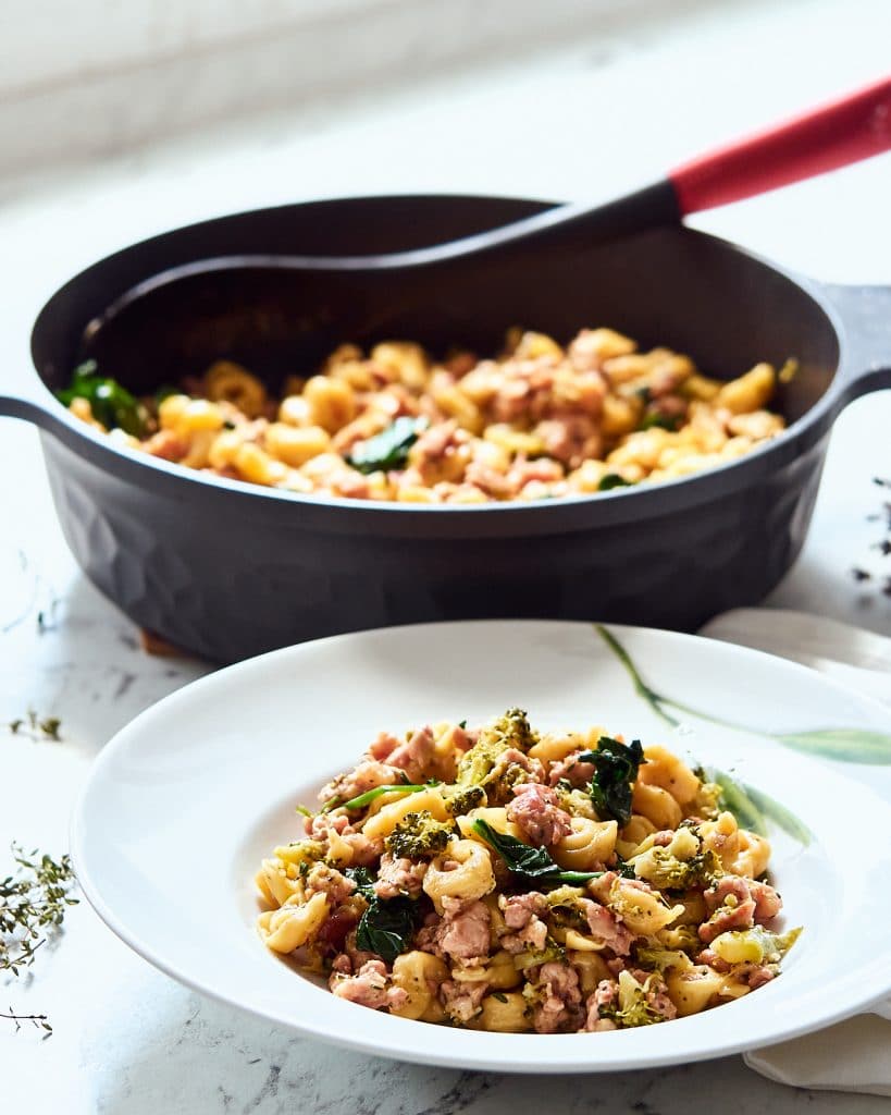 Sausage, Broccoli & Tortellini One-pot