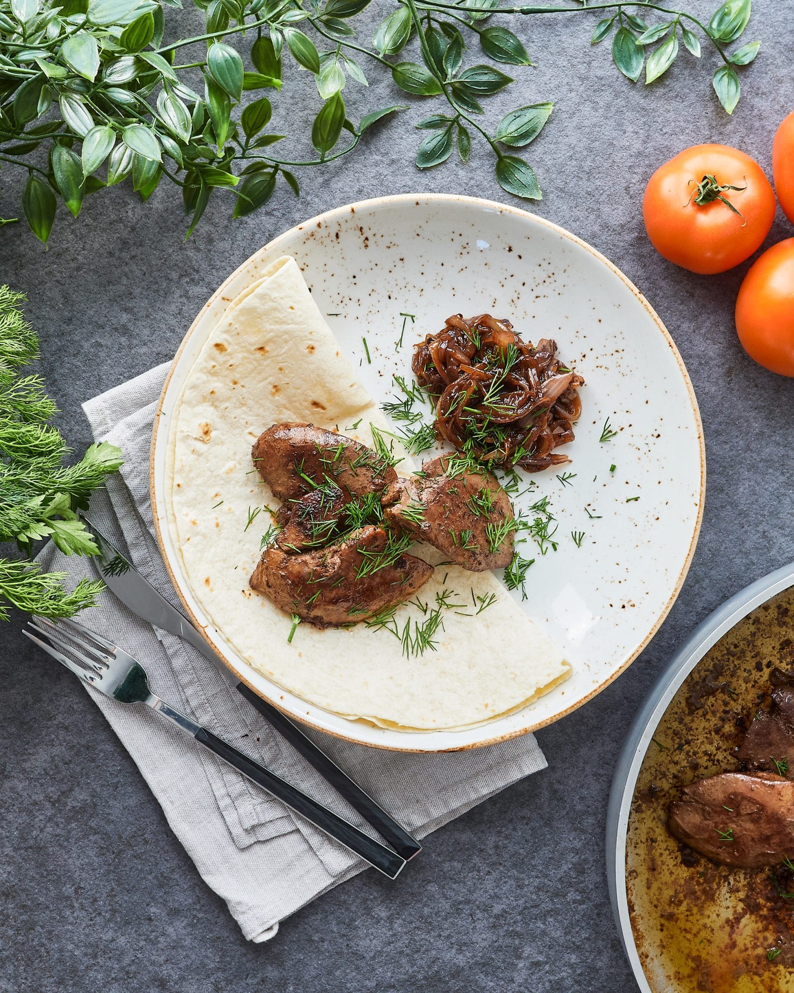 Pan-fried Turkey Liver with Caramelized Onions
