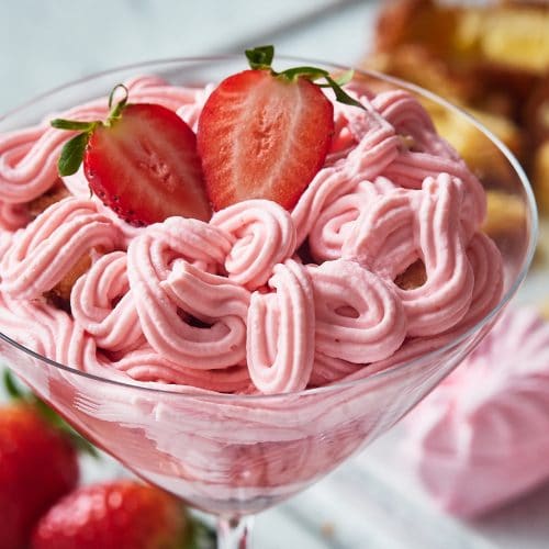 Romantic pink dessert