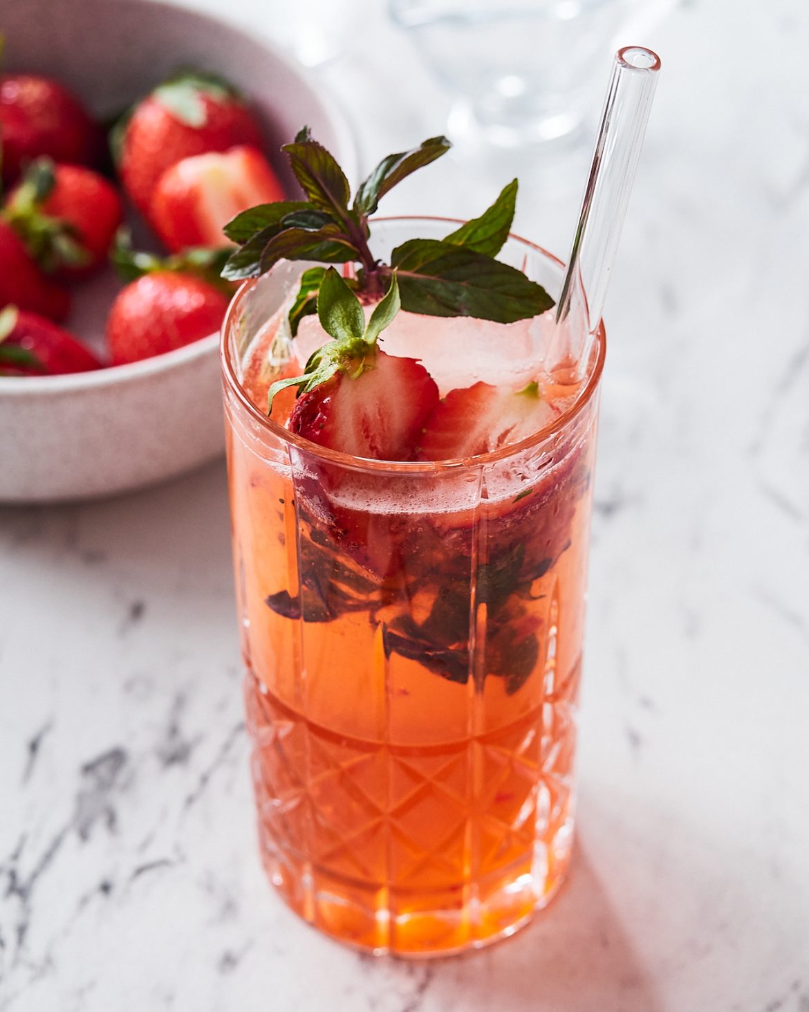 Strawberry Gin With Prosecco
