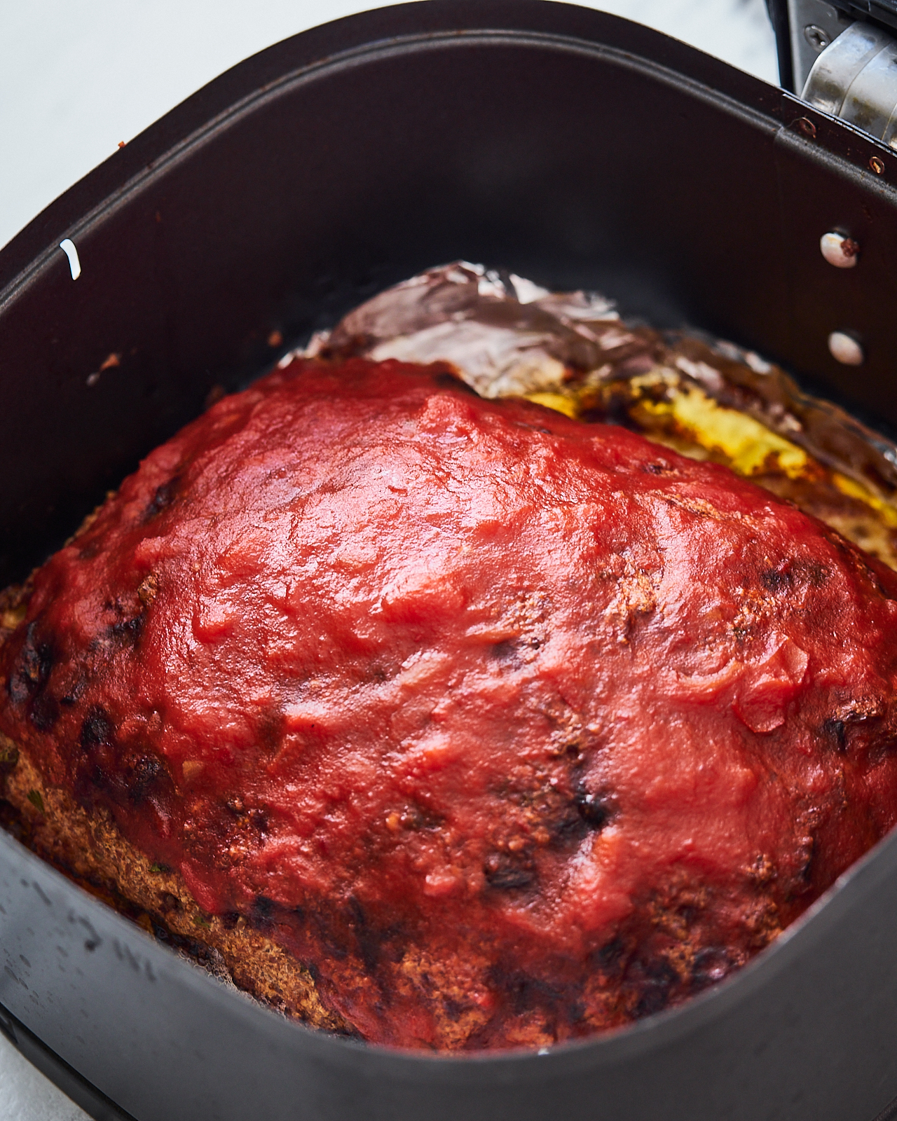 Juicy Air Fryer Meatloaf with Topping