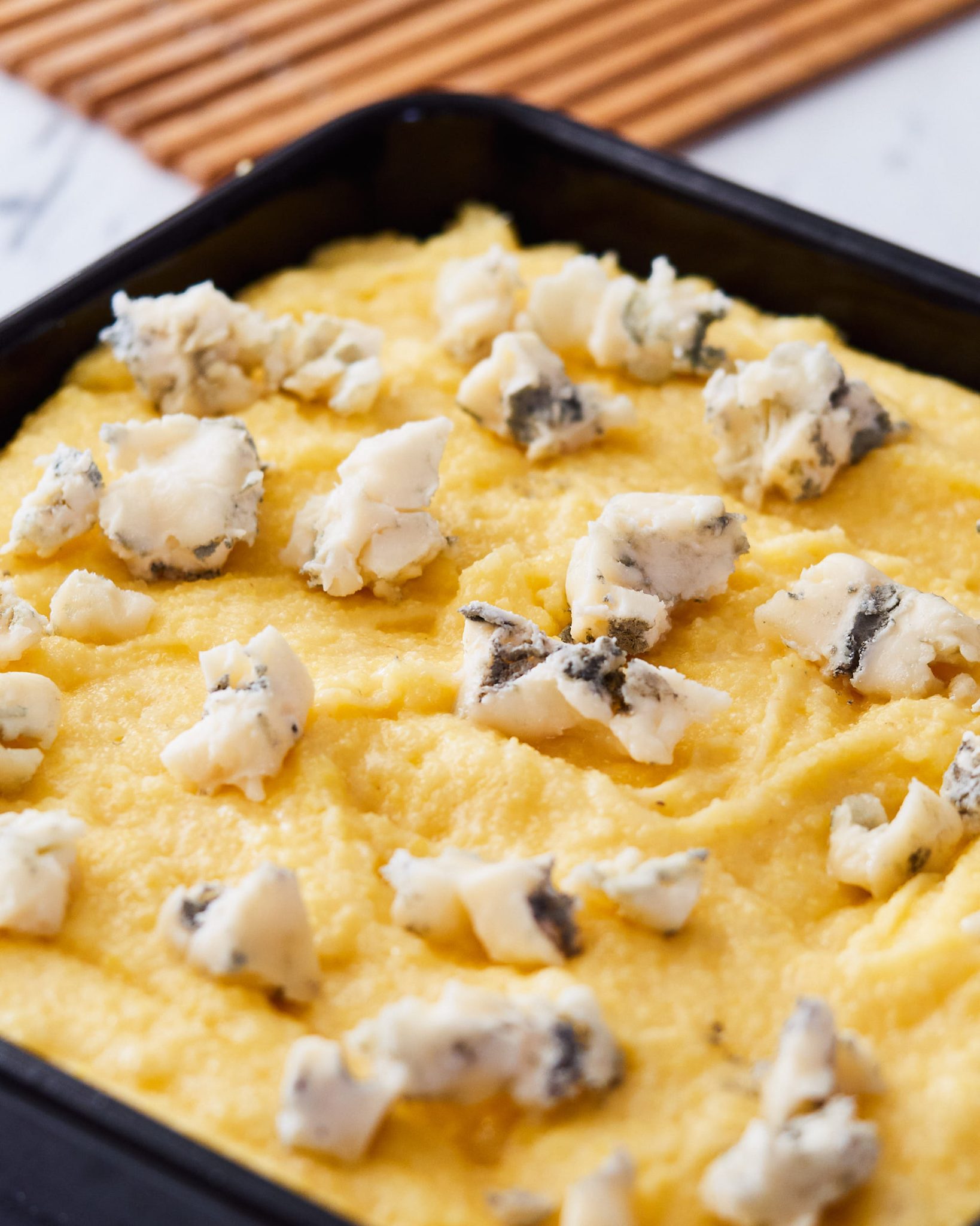 baked polenta with blue cheese