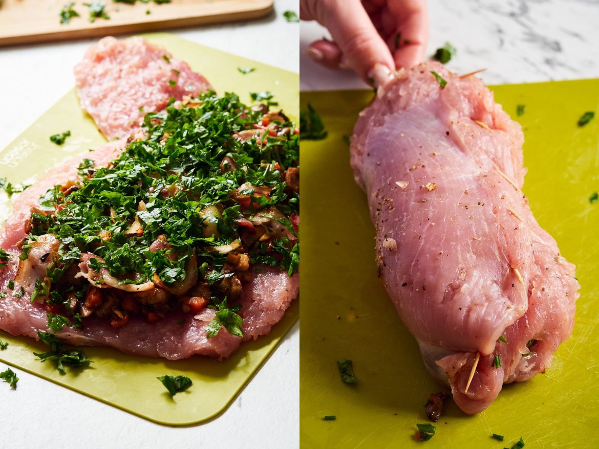 Turkey Roll With Mushroom Filling [VIDEO] - Delice Recipes