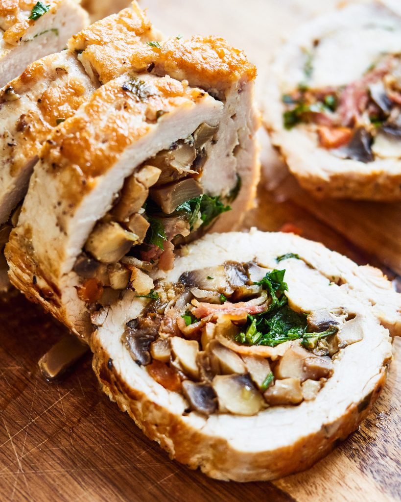 Turkey Roll With Mushroom Filling [VIDEO] - Delice Recipes