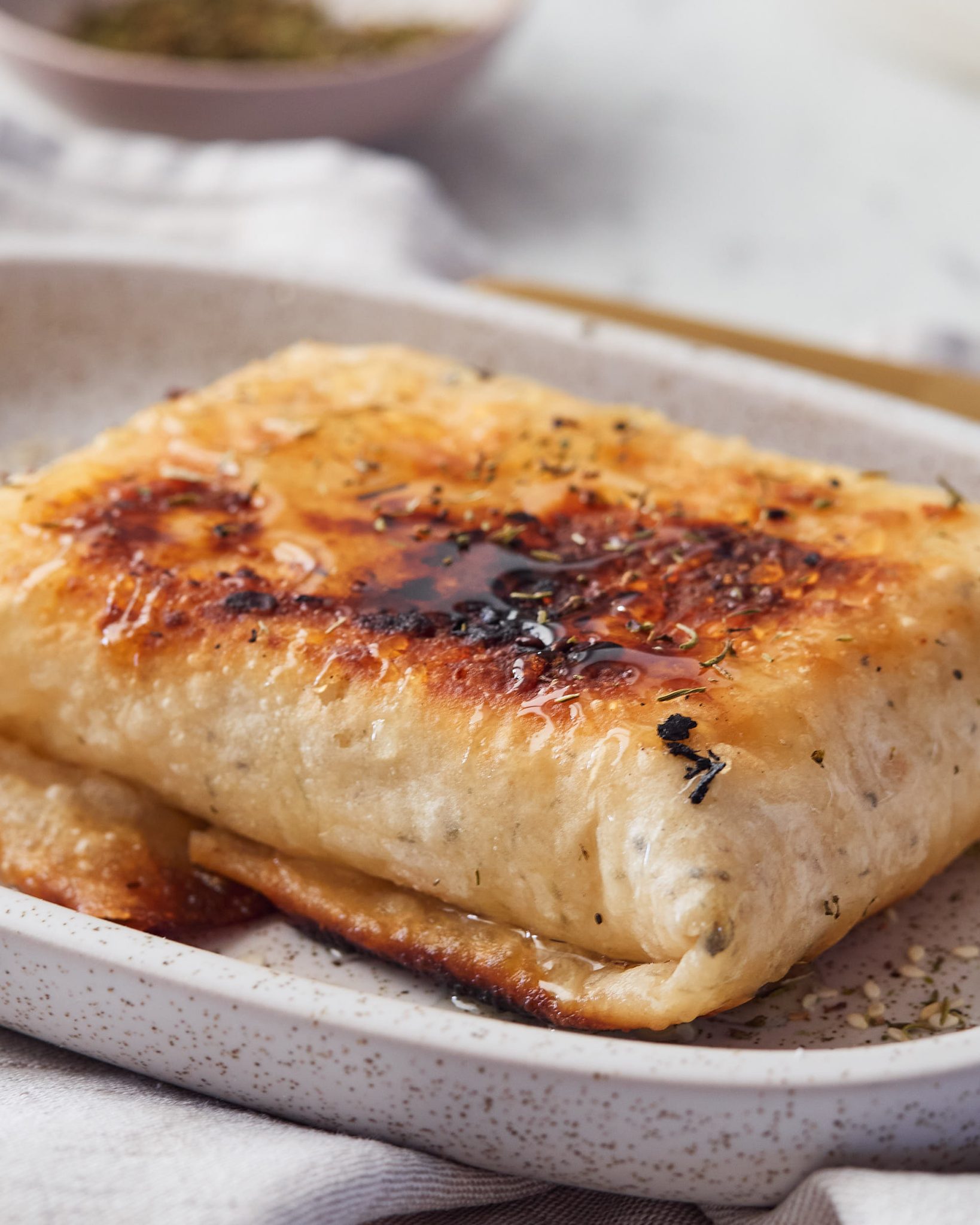 Feta-wrapped puff pastry 