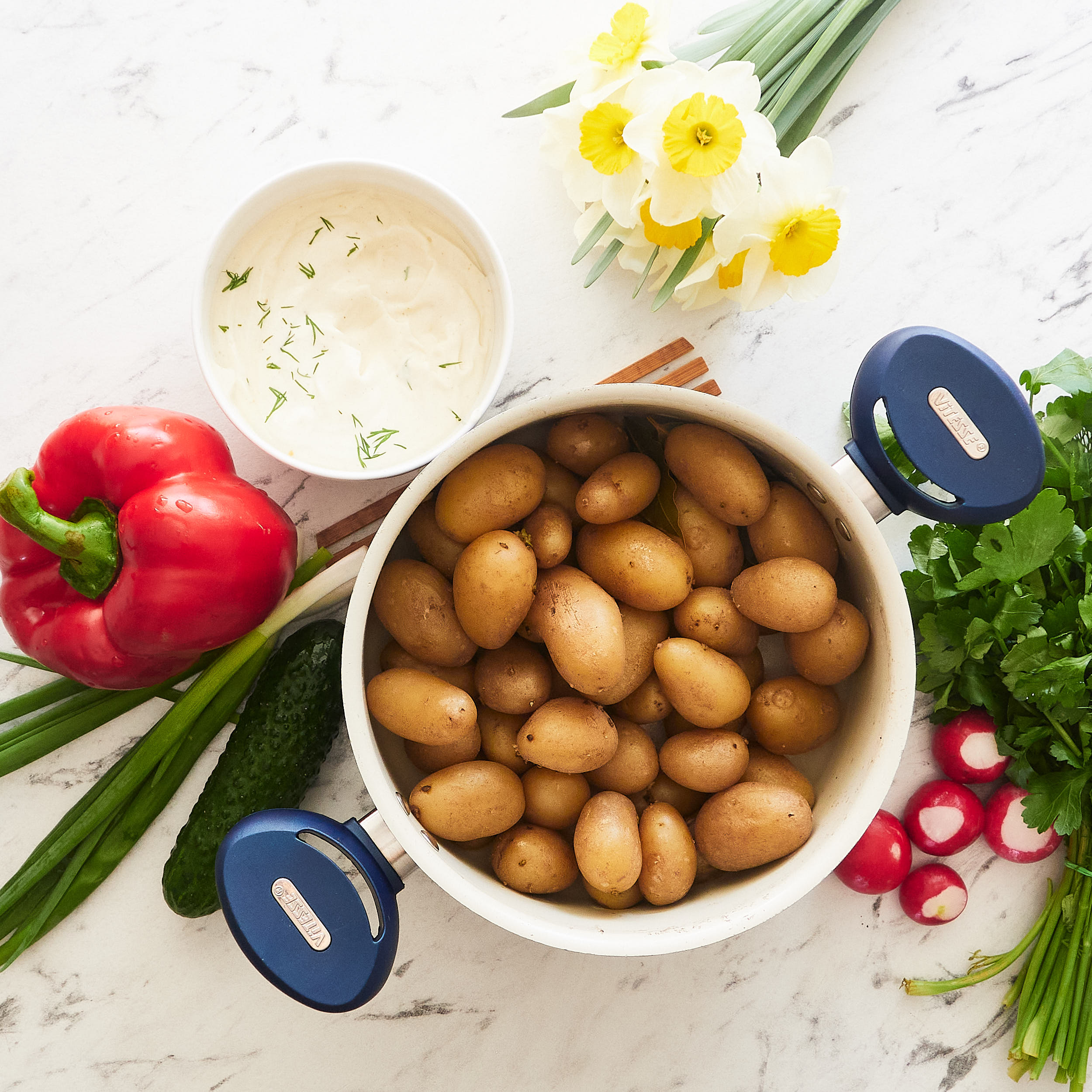 Smashed Potatoes with Homemade Mayo Recipe Ingredients