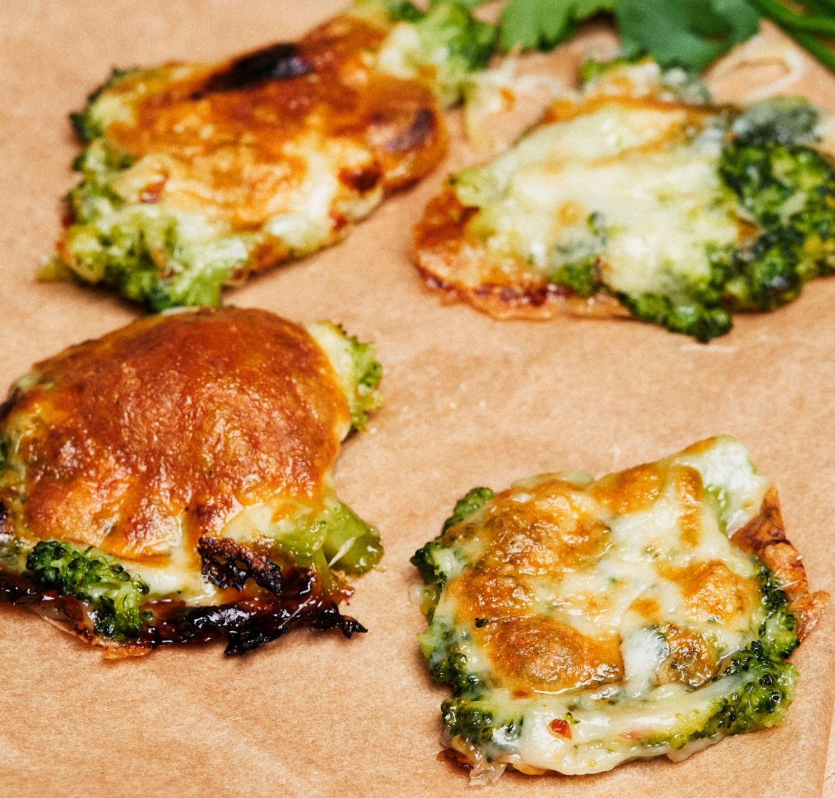 Air Fryer Keto Cheese Smashed Broccoli Recipe